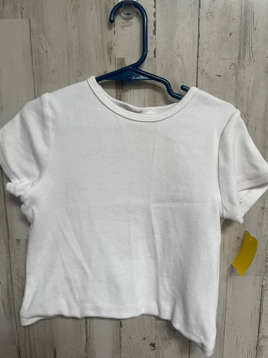 WHITE TWEEN DIVA RIBBED CROP TEE, GIRL 10