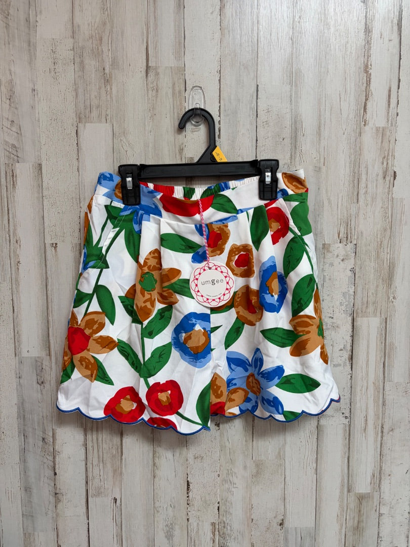 WHITE UMGEE NEW FLOWER SHORTS, LADIES S