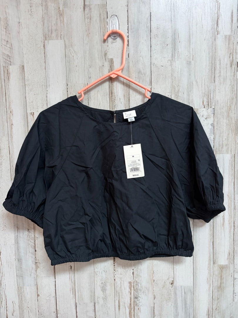 BLACK A NEW DAY NEW CROP TOP, LADIES M