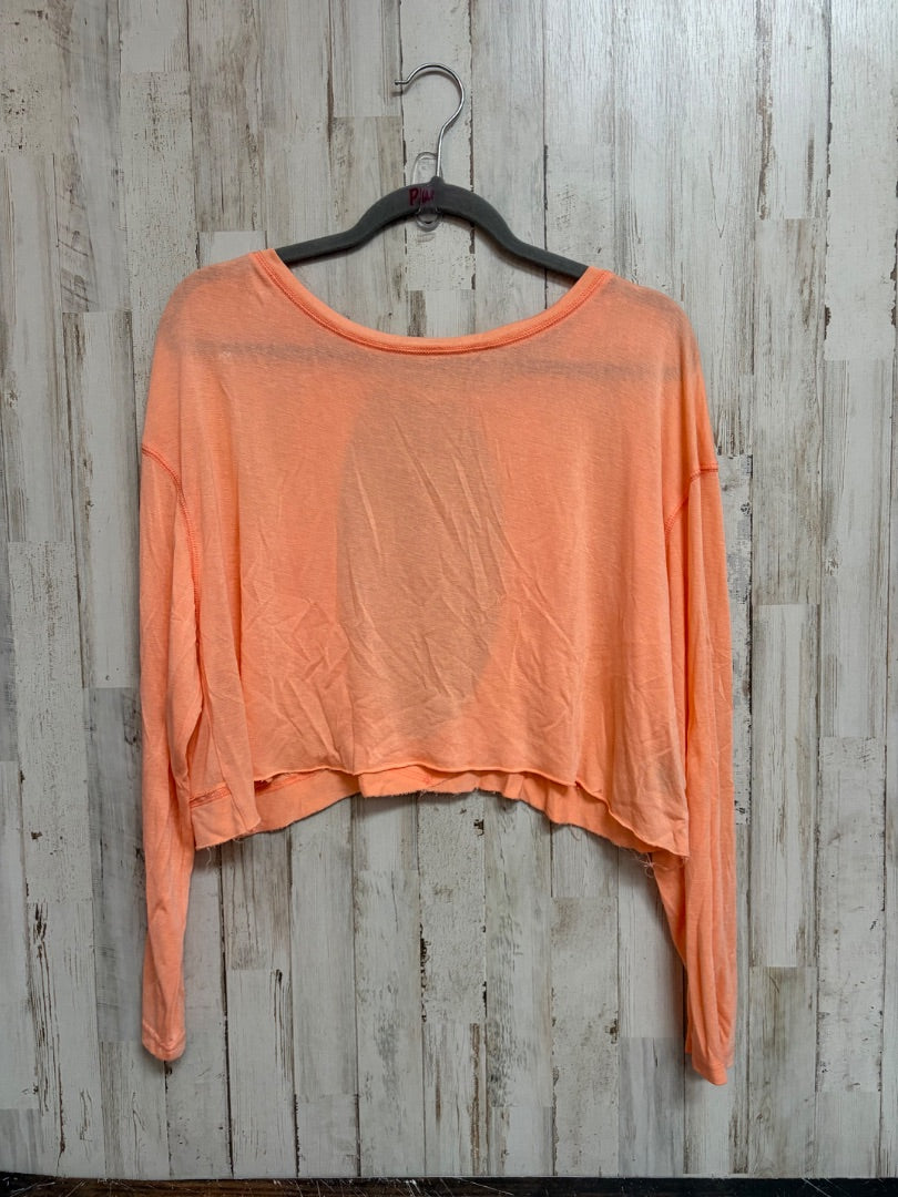 PEACH SHEIN OPEN BACK CROP TOP, LADIES M