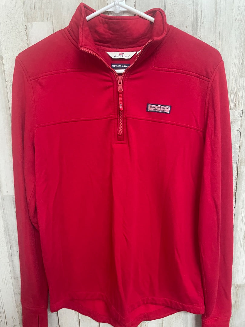 RED VINEYARD VINES HALF ZIP PULLOVER, LADIES S