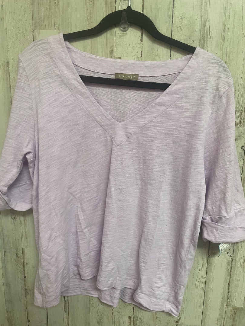 LILAC LILLA P CUFF SLEEVE V NECK TOP, LADIES M