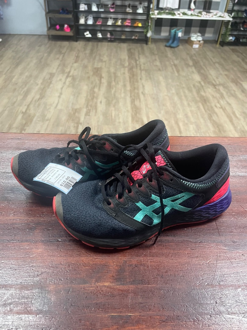 GREY/TEAL ASICS RUNNING SHOES, SHOES A8