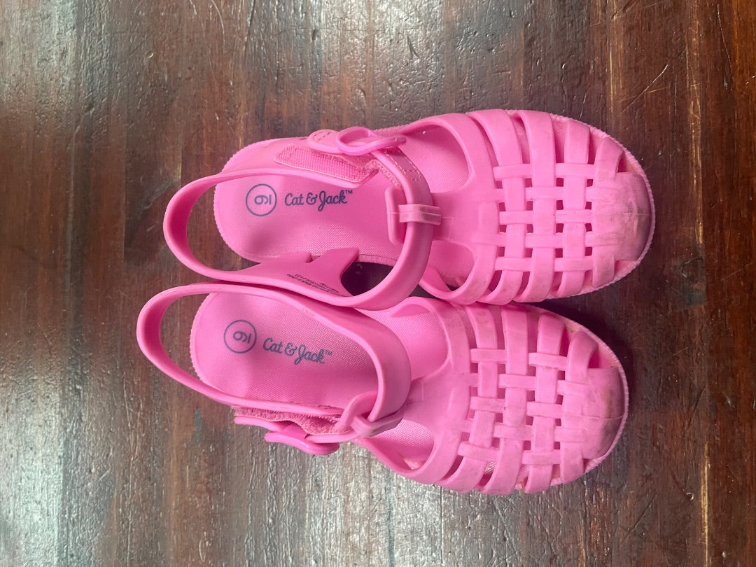 PINK CAT & JACK RUBBER SANDALS, SHOES 9