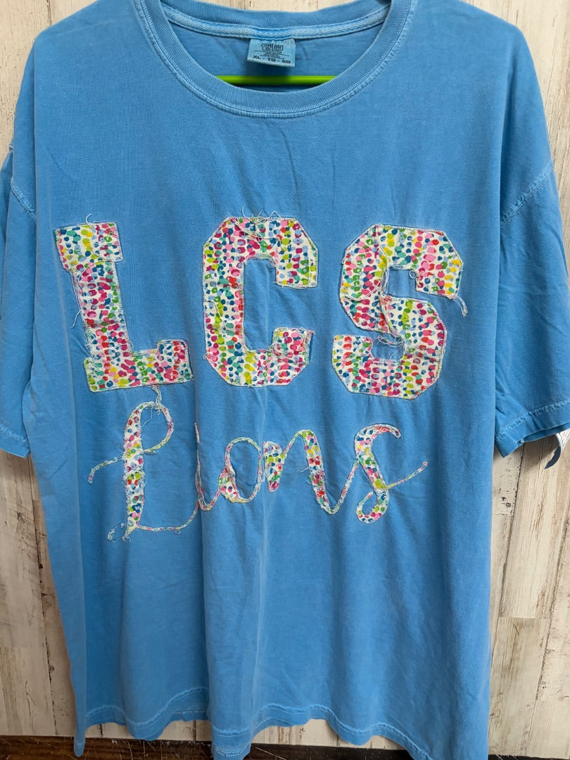 BLUE COMFORT COLORS LCS LIONS TEE, LADIES XL