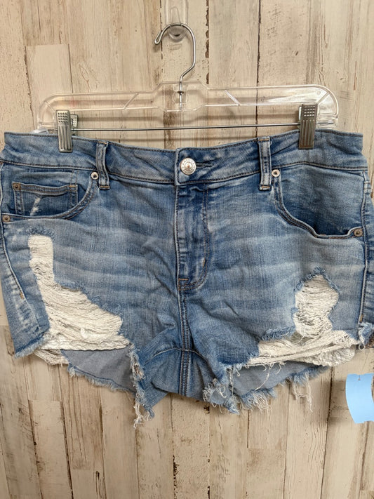 DENIM AMERICAN EAGLE SZ16 DISTRESS SHORTS, LADIES XL
