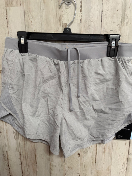 GREY UNDER ARMOUR ATHLETIC SHORTS, LADIES M