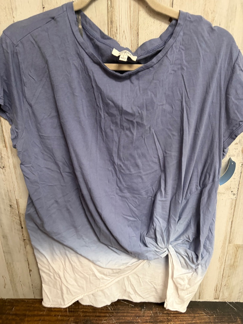NAVY/WHITE UMGEE OMBRE KNOT TOP, LADIES L