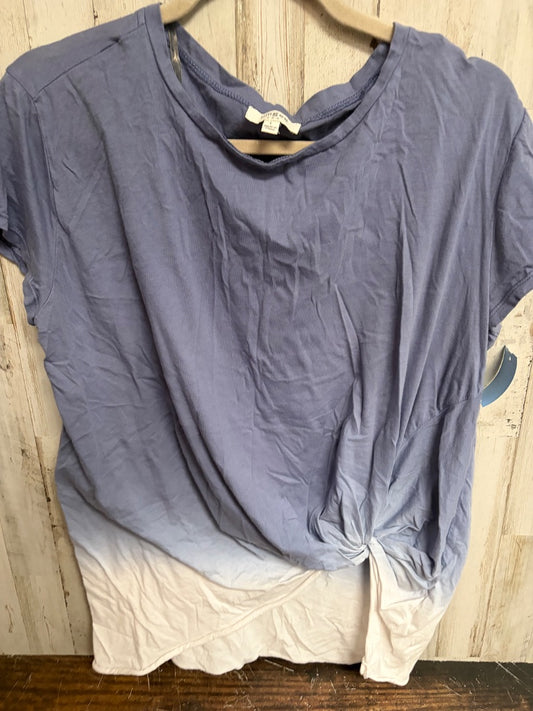 NAVY/WHITE UMGEE OMBRE KNOT TOP, LADIES L