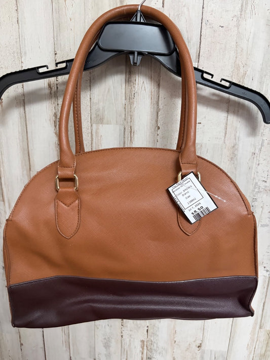 BROWN  ROUNDED TOTE PURSE