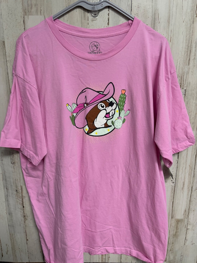 PINK BUCEES CHARACTER TEE, LADIES XL
