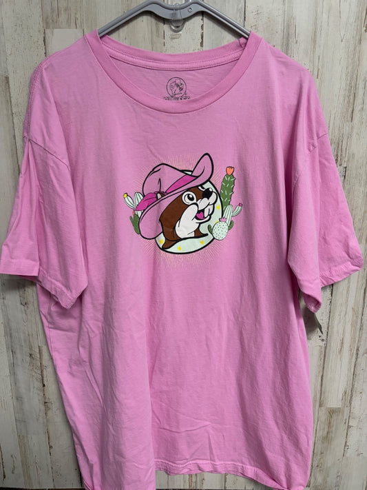 PINK BUCEES CHARACTER TEE, LADIES XL