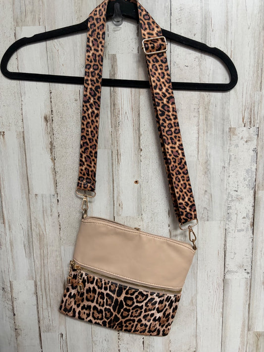 TAN  LEOPARD STRAP PURSE