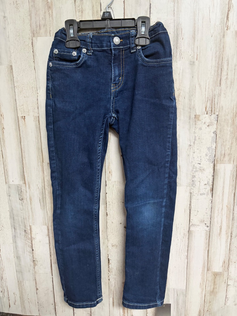 DARK DENIM LEVIS SLIM TAPER JEANS, BOY 7