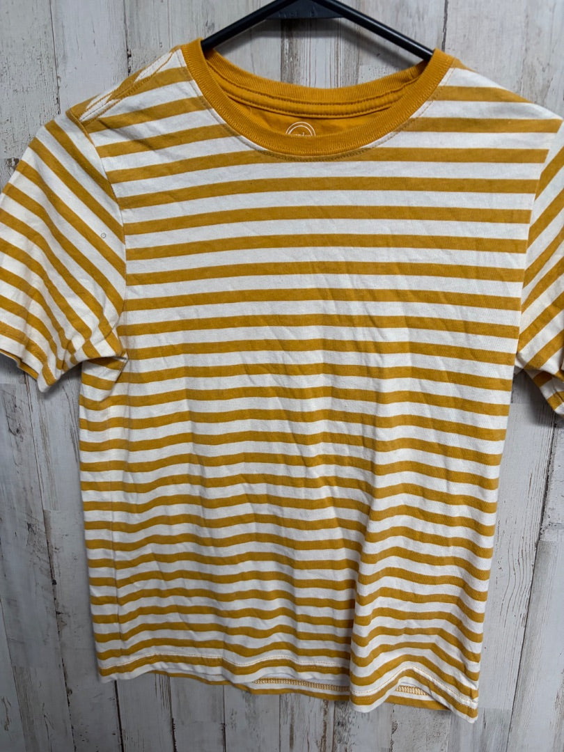 MUSTARD WONDER NATION STRIPE COTTON TEE, BOY 10/12