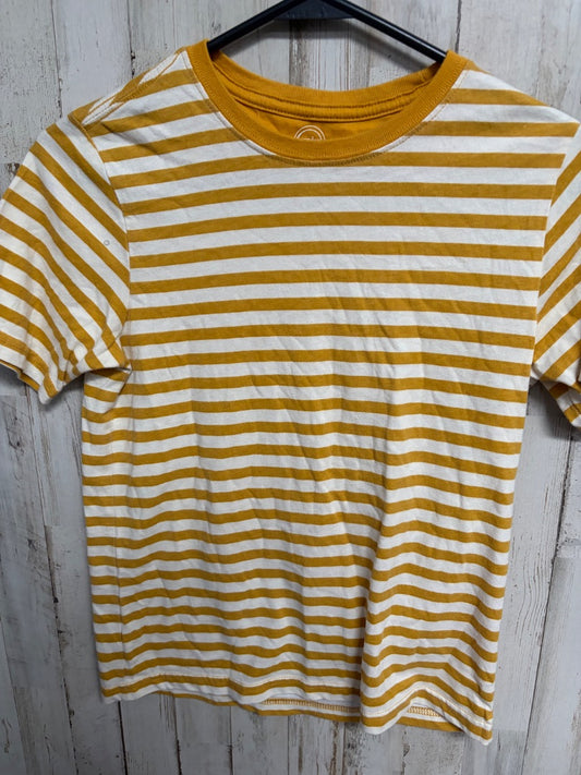 MUSTARD WONDER NATION STRIPE COTTON TEE, BOY 10/12