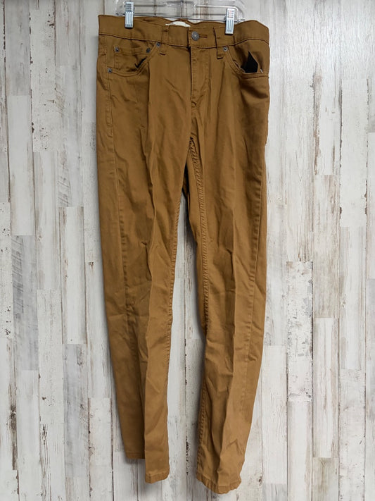 DARK TAN LEVIS 511 SLIM PANTS, BOY 16