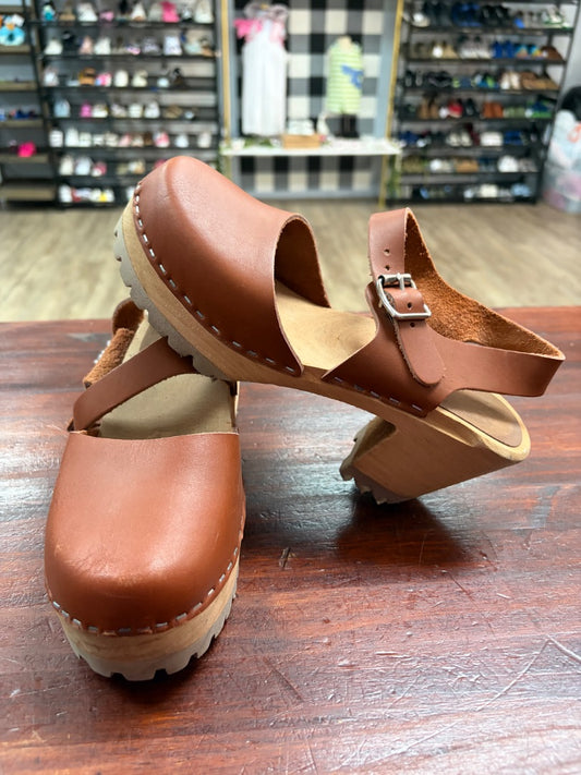 BROWN  BUCKLE HEELS, SHOES A5