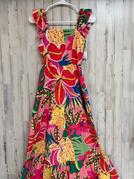 RED SHEIN PRINTED TANK DRESS, LADIES XS