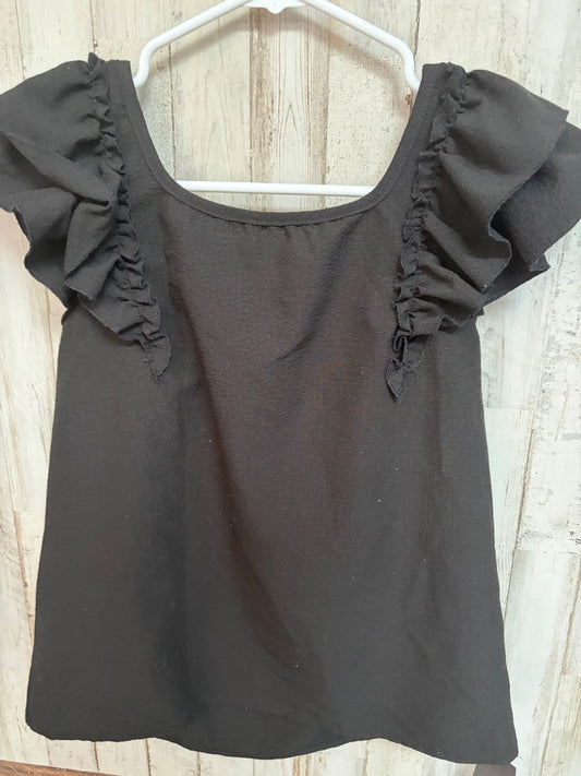 BLACK SHEIN RUFFLE TANK, LADIES XS