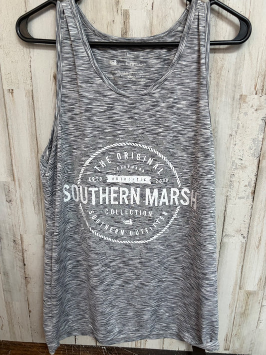 GREY SOUTHERN MARSH LOGO LONG TANK, LADIES S