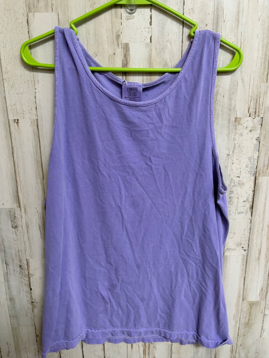 PURPLE COMFORT COLORS COTTON TANK, LADIES M