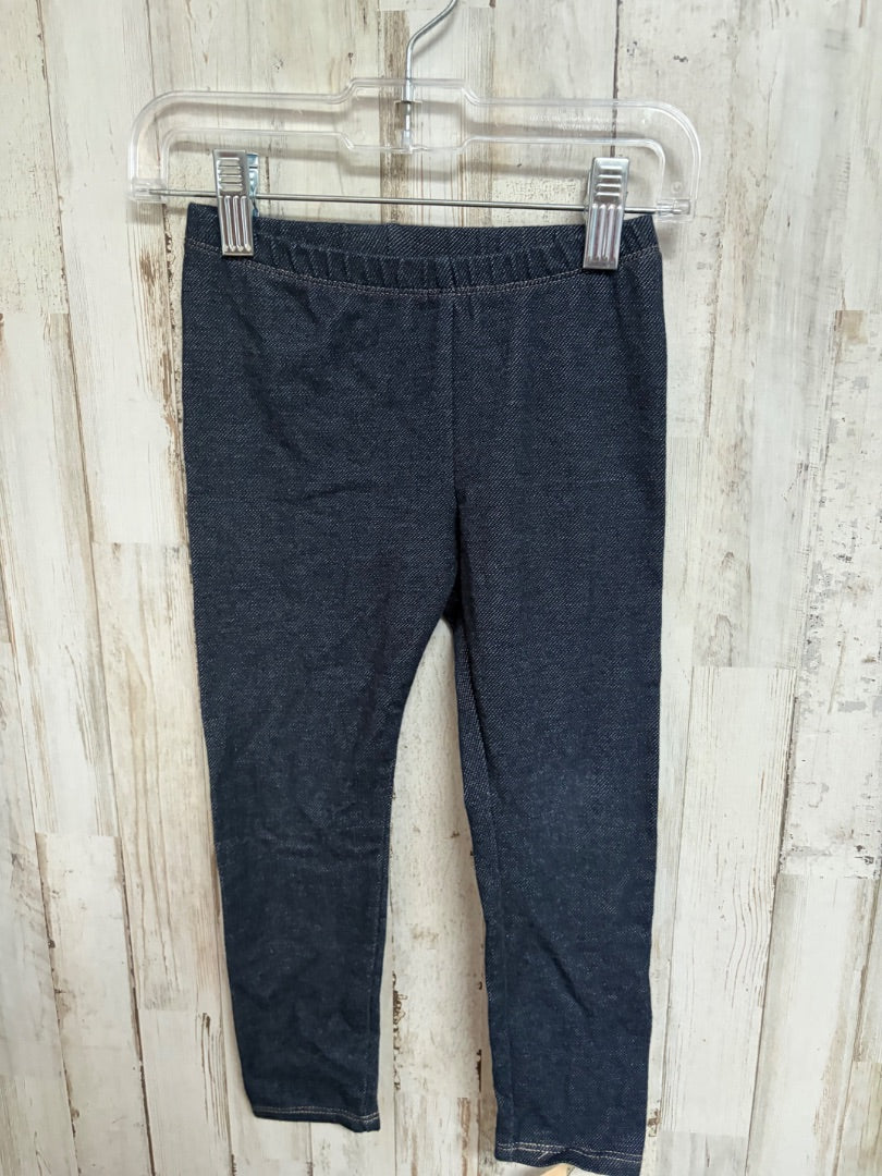 NAVY CAT & JACK CHAMRAY COTTON LEGGINGS, GIRL 4T