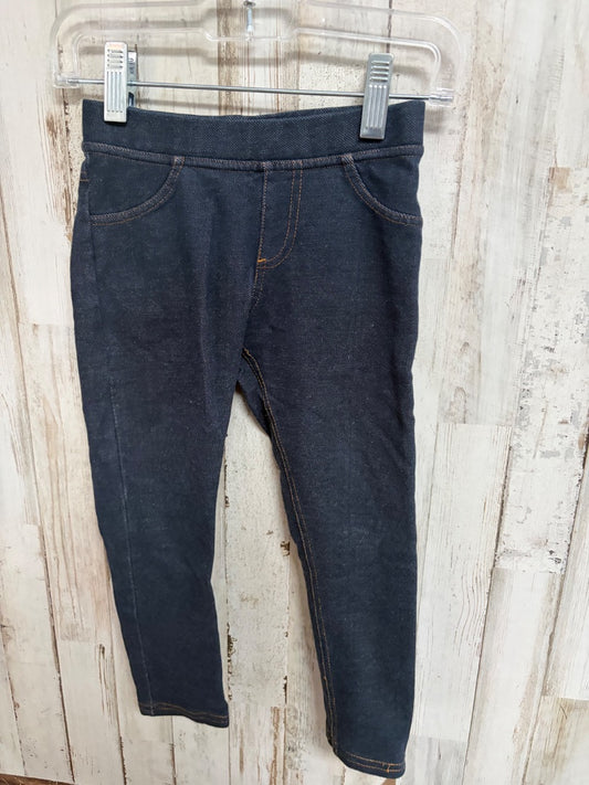 DARK NAVY OSH KOSH CHAMBRAY COTTON LEGGINGS, GIRL 4T