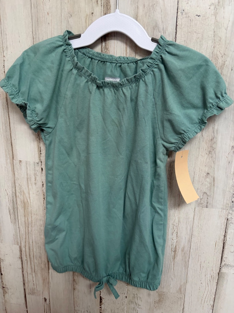 SAGE GARANIMALS ELASTIC TRIM TEE, GIRL 5T