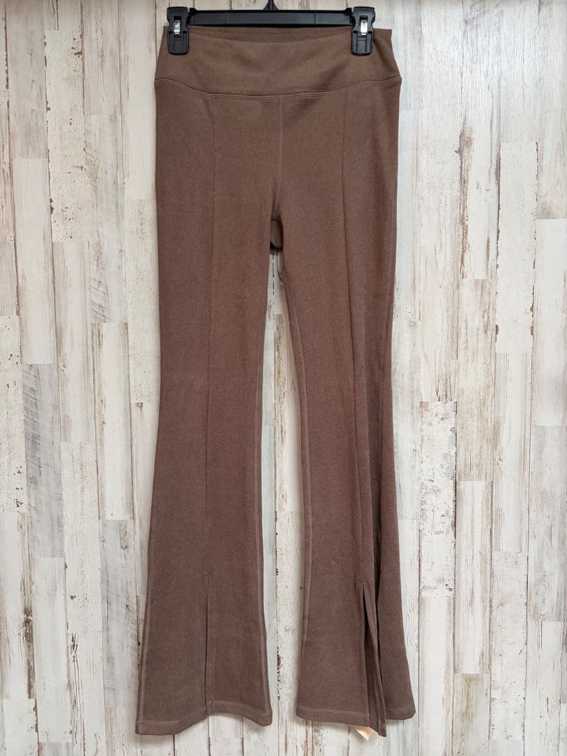 BROWN MONO B SOFT KNIT YOGA PANTS, LADIES M