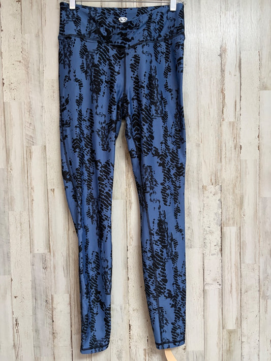 BLUE/BLACK ATHLETIC WORKS PRINTED LEGGINGS, LADIES M