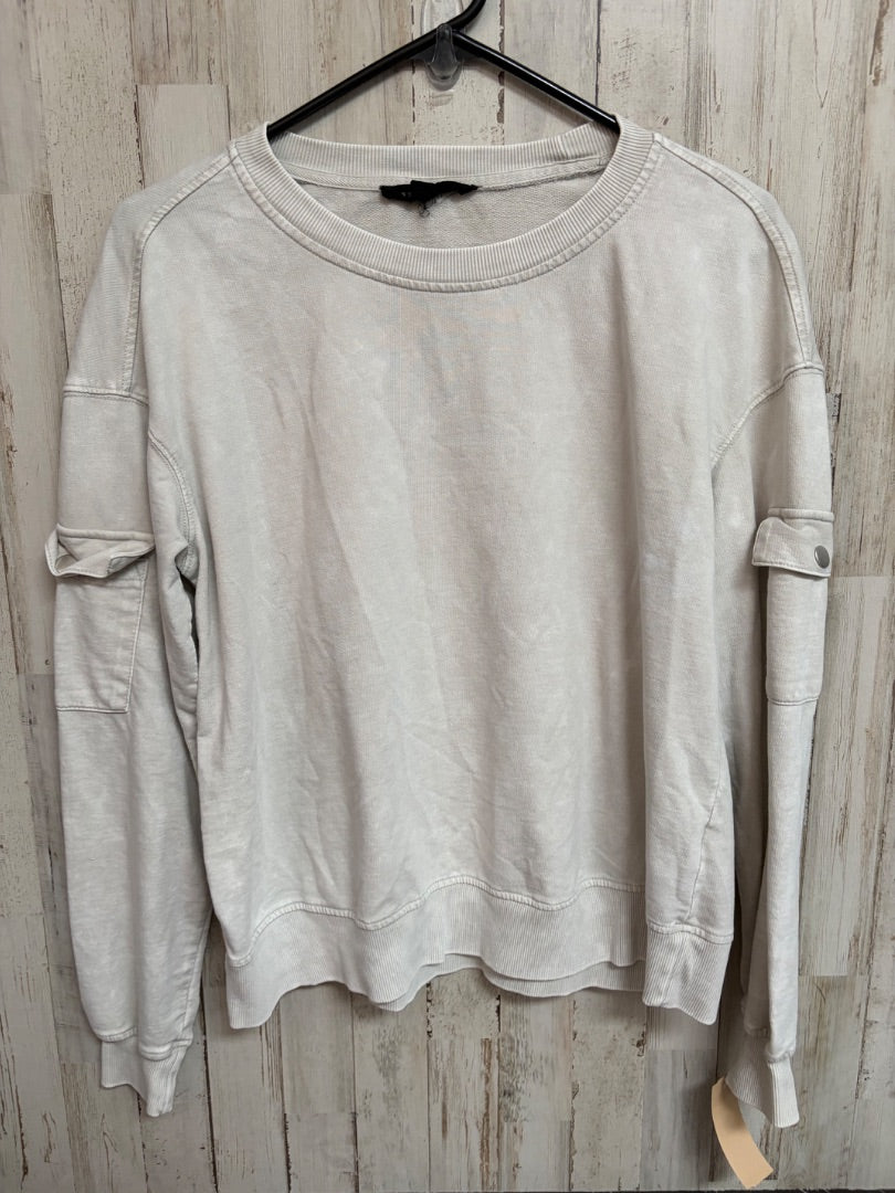 LIGHT GREY JANE + DELANCEY MINERAL WASH SWEATSHIRT, LADIES M