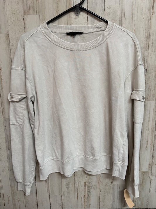 LIGHT GREY JANE + DELANCEY MINERAL WASH SWEATSHIRT, LADIES M