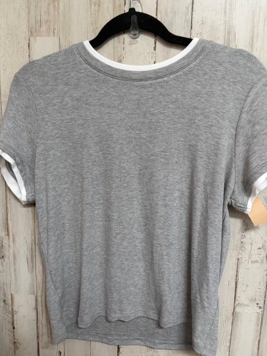 GREY MAISON D AMELIE SOFT RIBBED TEE, LADIES L