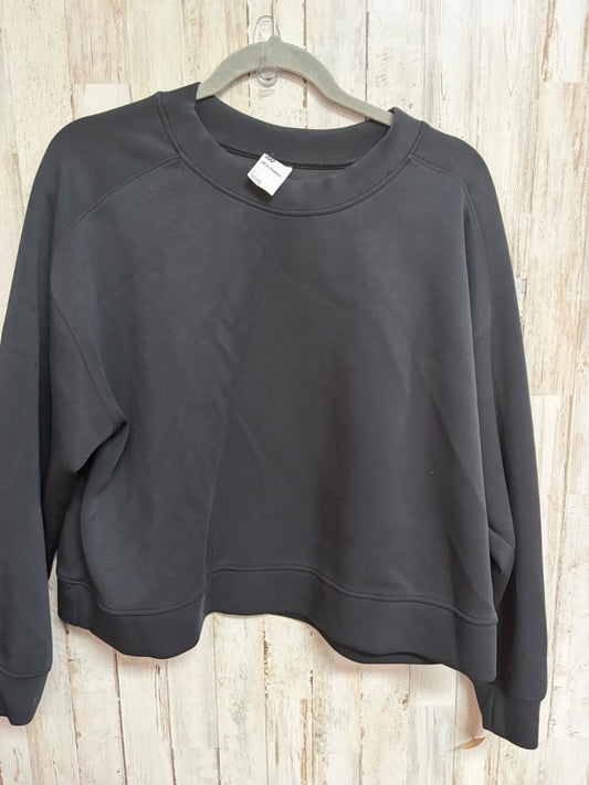 BLACK ALL IN MOTION BUTTER SOFT CREW NECK, LADIES L