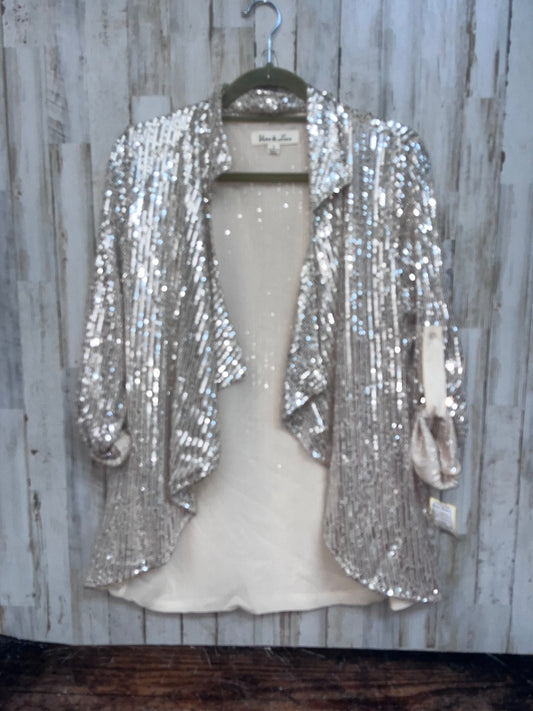 SILVER/TAN VINE & LOVE SEQUIN BLAZER, LADIES S