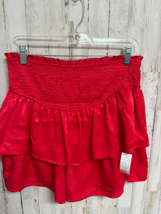 RED JODIFL SMOCKED SKILY SKORT, LADIES L