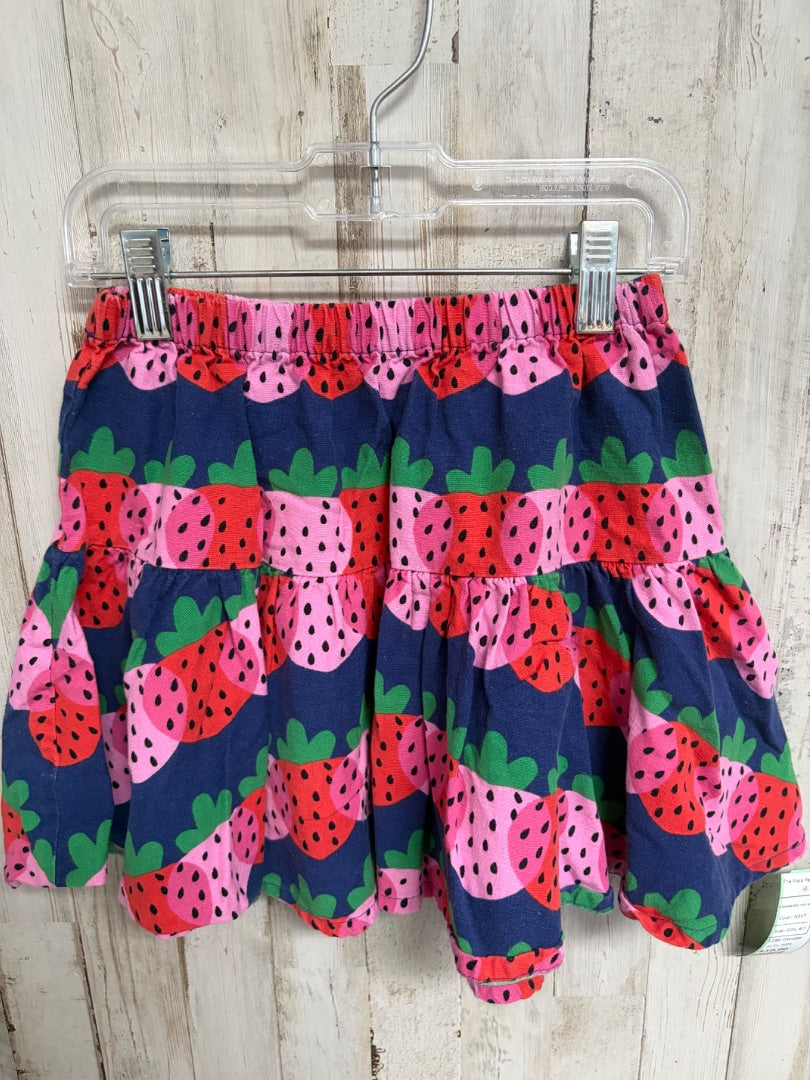 NAVY HANNA ANDERSSON STRAWBERRY TIER SKIRT, GIRL 6/7