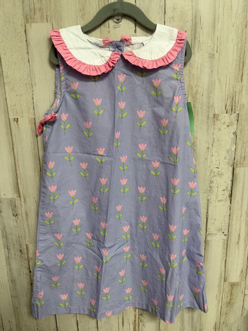 PURPLE  FLORAL COLLAR DRESS, GIRL 8