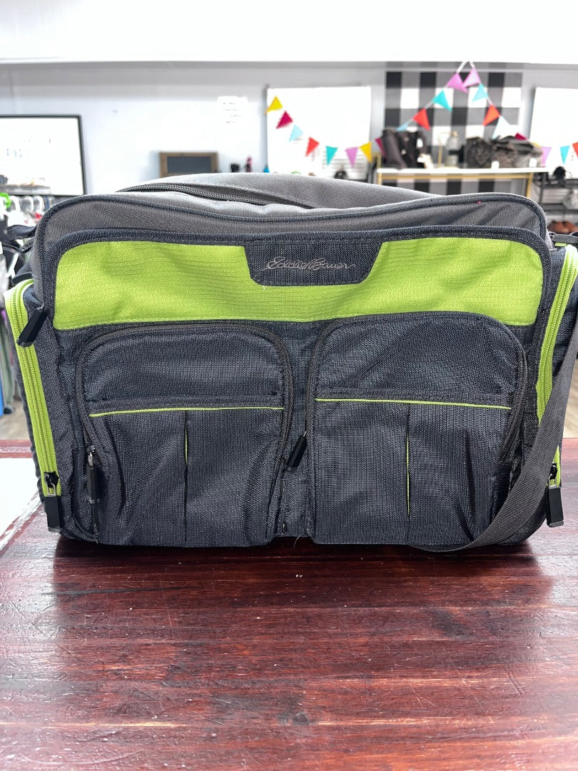 GREY/GREEN EDDIE BAUER DIAPER BAG