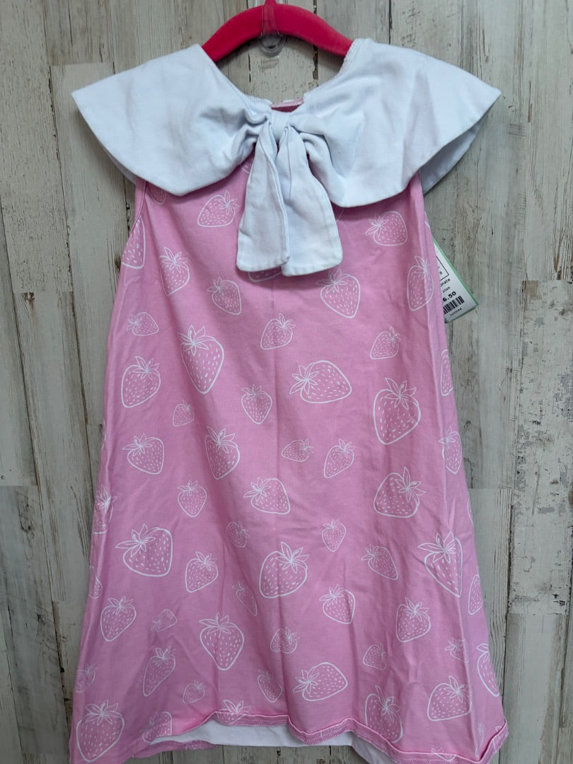 PINK STITCHY FISH STRAWBERRY BOW DRESS, GIRL 8