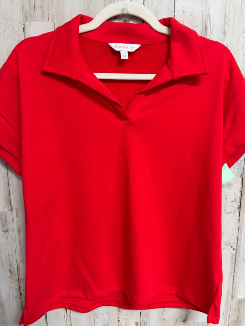 RED CROWN & IVY COLLAR COTTON BLOUSE, LADIES S