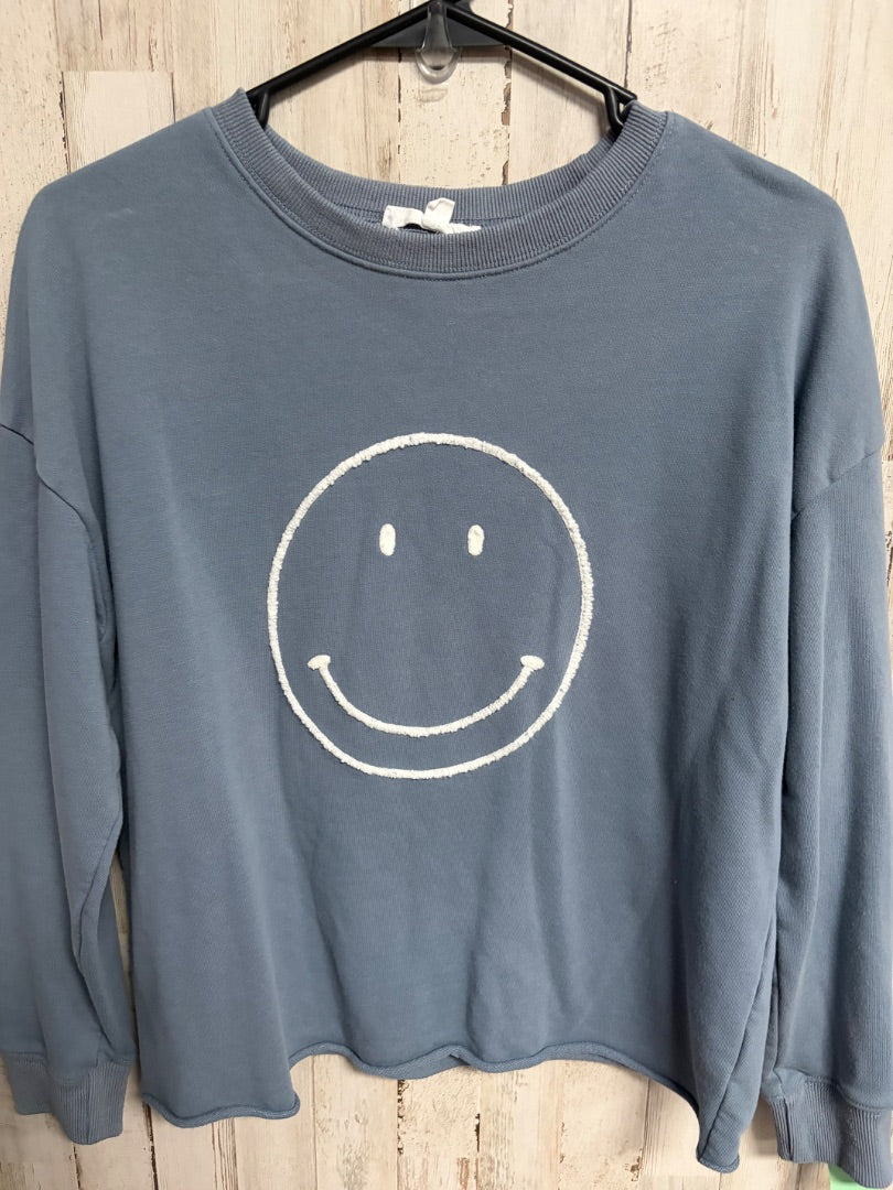 BLUE NEWBERY SMILE SWEATSHIRT, LADIES S