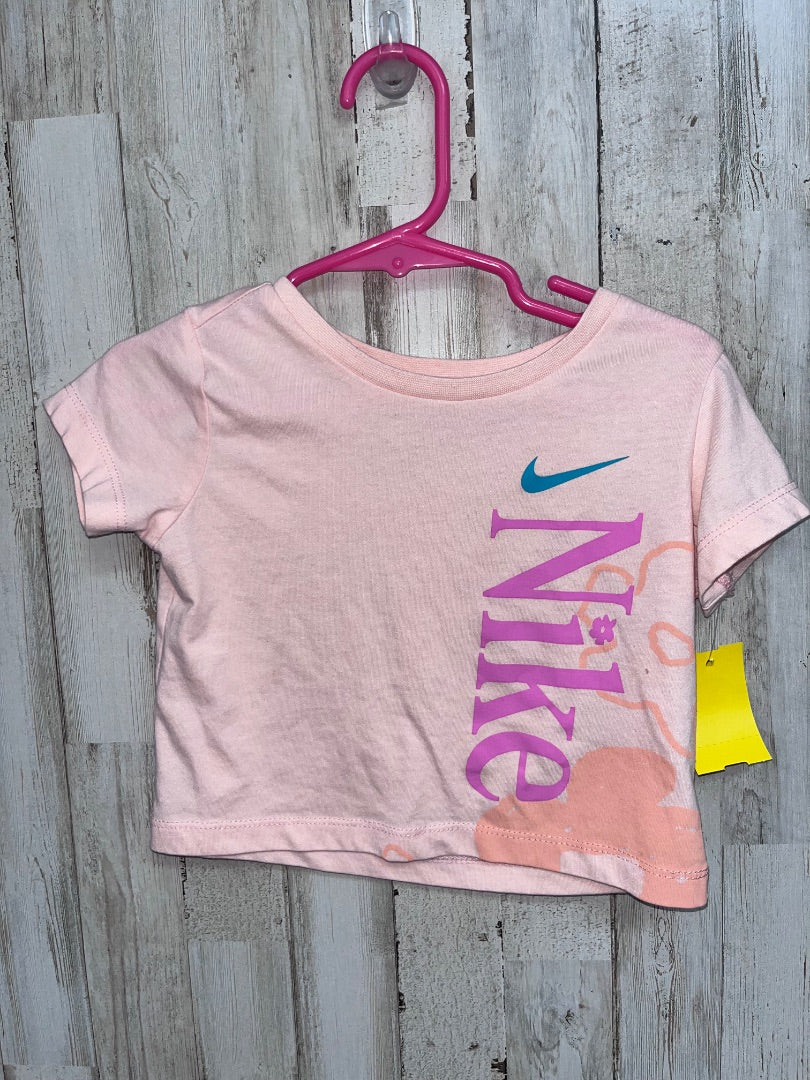 PEACH NIKE LOGO TEE, GIRL 2T