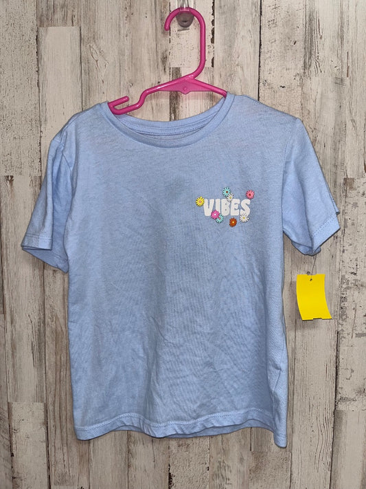 LIGHT BLUE WONDER NATION VIBES FLORAL TEE, GIRL 4/5