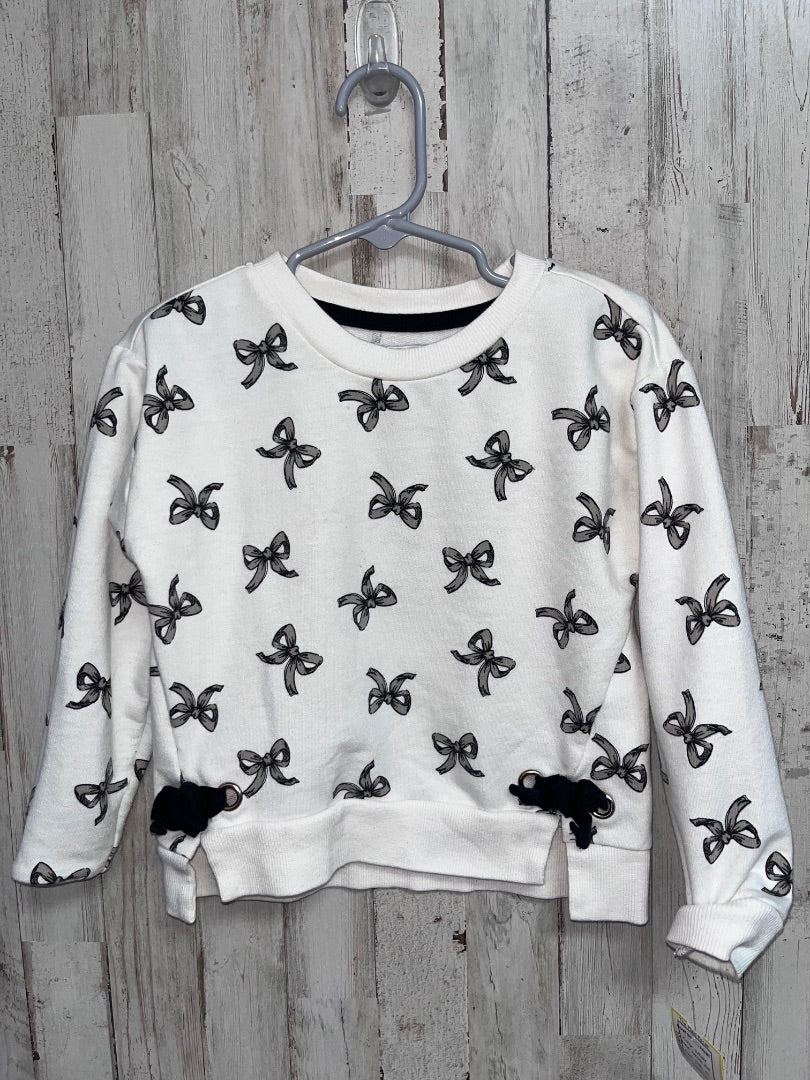 IVORY RACHEL ZOE BOW SWEATSHIRT, GIRL 4T
