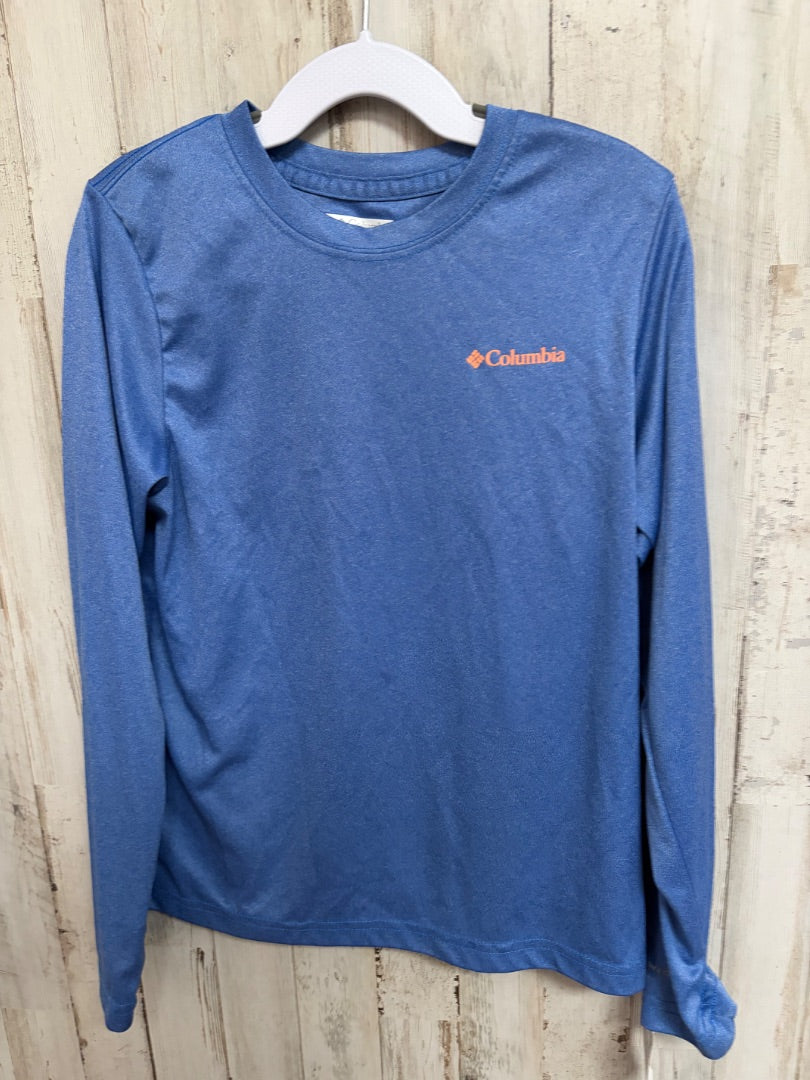 BLUE COLUMBIA LOGO DRY FIT LONG SLEEVE, BOY 8
