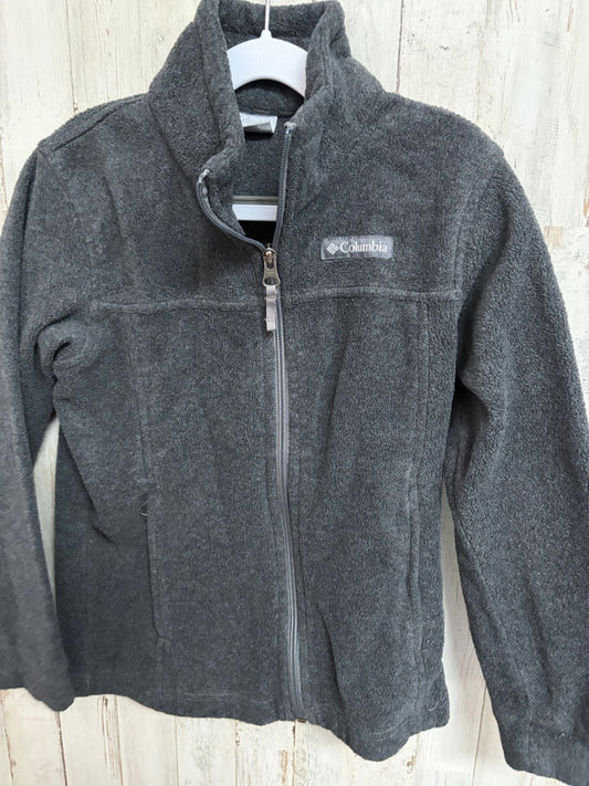 GREY COLUMBIA FLEECE ZIP JACKET, BOY 8