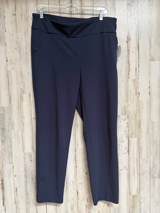 NAVY SOHO PULL ON SLACKS, LADIES L
