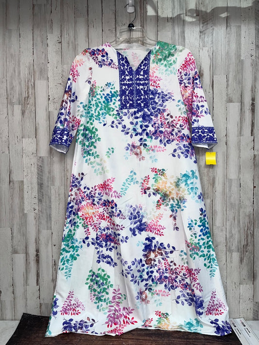 WHITE SHEIN FLORAL MAXI, GIRL 12